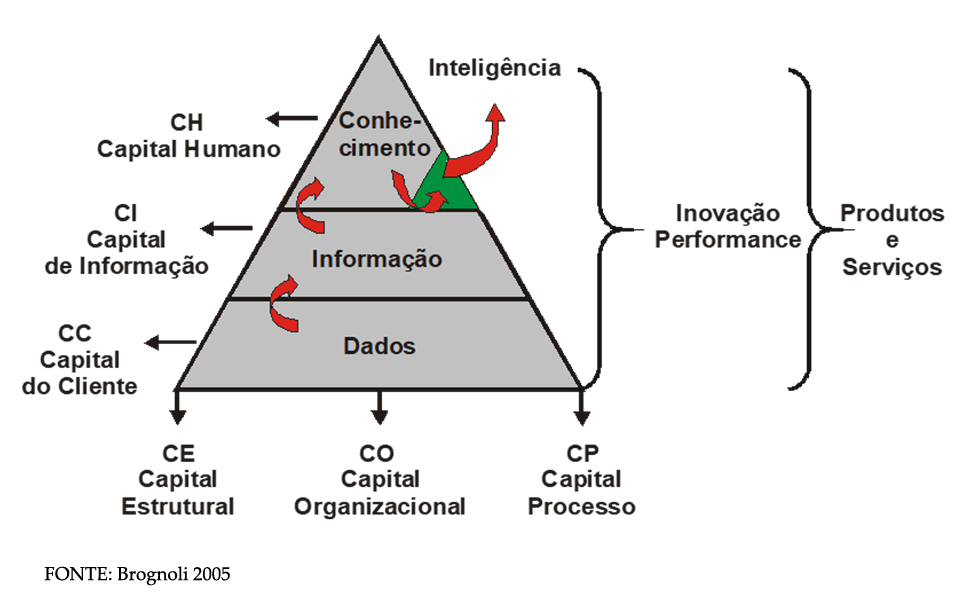 Pirâmide do conhecimento.